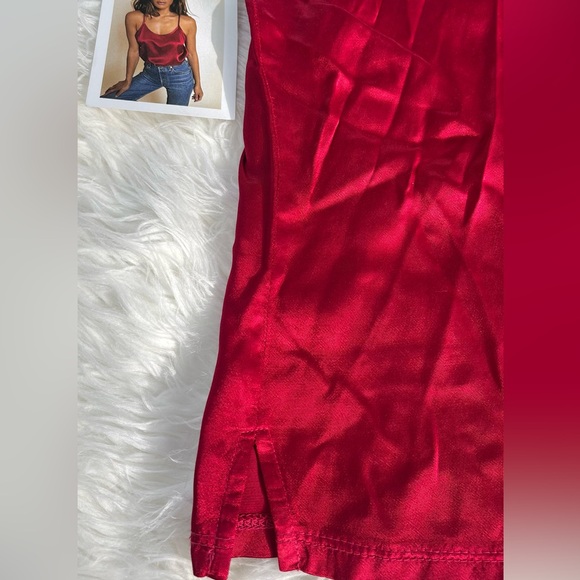 Nation LTD Deep Red Satin Camisole - Picture 4 of 6